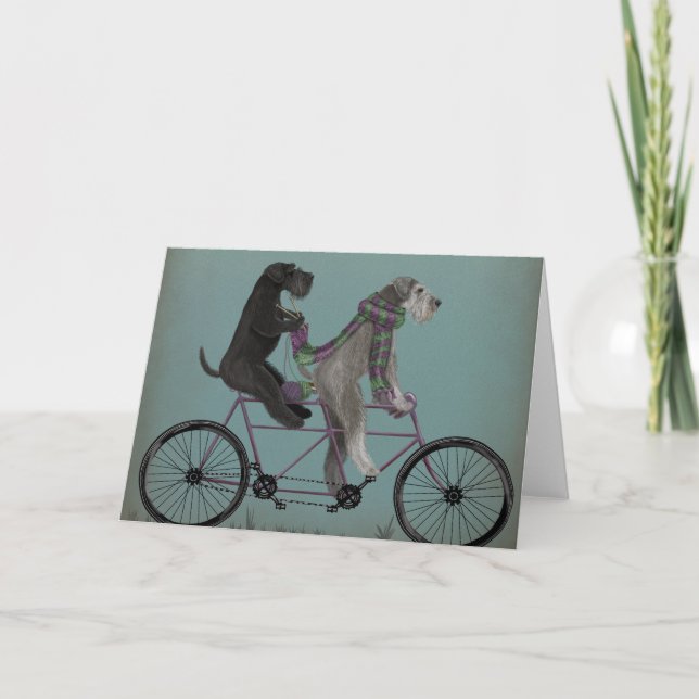 Carte Schnauzer Tandem (Devant)