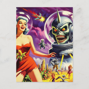 Carte Sci-Fi vintage vers le haut