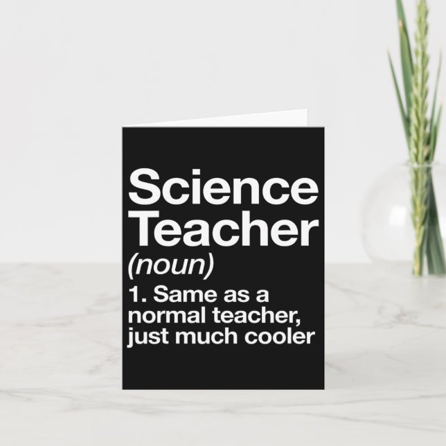 Carte Science Enseignant Définition Fun Ck À L'École D'A (Devant)