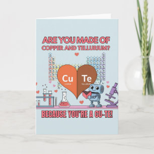 Carte Science nerd valentine scientifique étudiant en ch