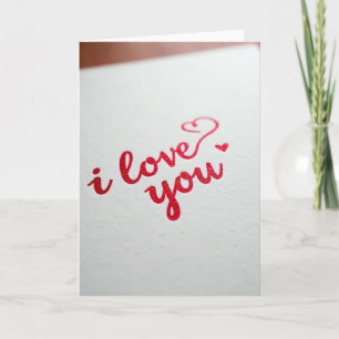 Carte scintillante avec texte romantique 'Je t'aim