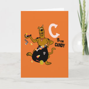 Carte Scooby-Doo C pour bonbon