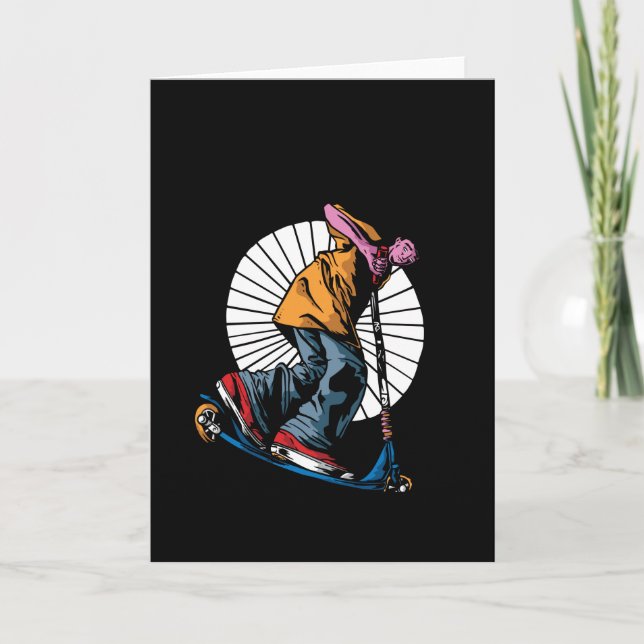 Carte Scooter Stunt Stunts Kick Scooter cadeau (Devant)