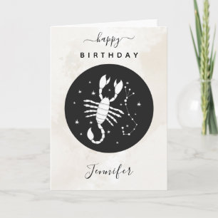 Carte Scorpio Astrologie Zodiac Star Sign Horoscope Chic