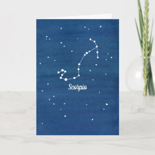 Carte Scorpio Constellation Nuit Ciel heureux Anniversai