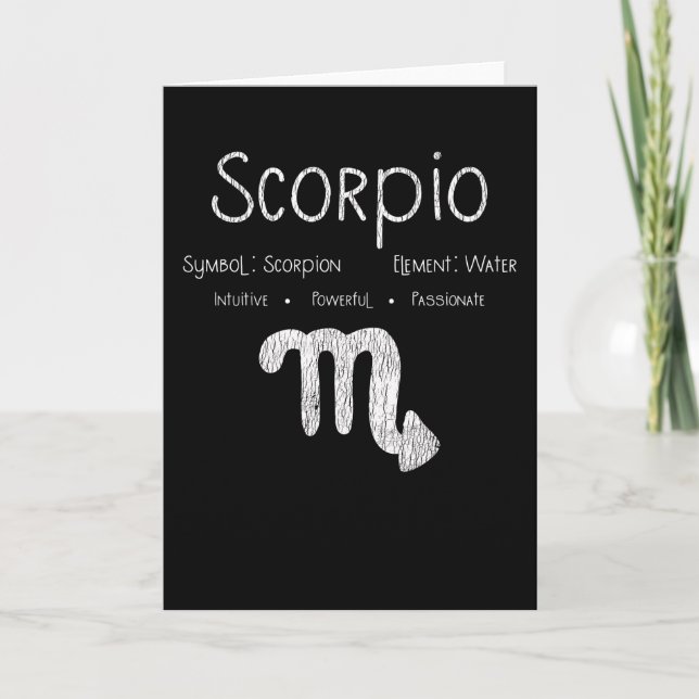 Carte Scorpio Horoscope Astrologie Étoile Signal Anniver (Devant)