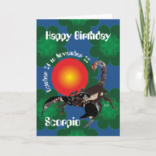 Carte Scorpio October 24 to novembre 22 Greeting Card