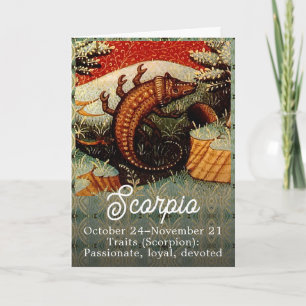 Carte Scorpio Scorpion signe Zodiac Anniversaire
