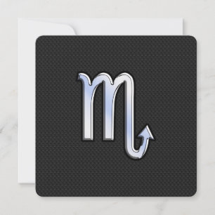 Carte Scorpio Zodiac chrome comme Signe peau de serpent