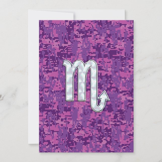Carte Scorpio Zodiac Connexion Camion numérique rose (Devant)