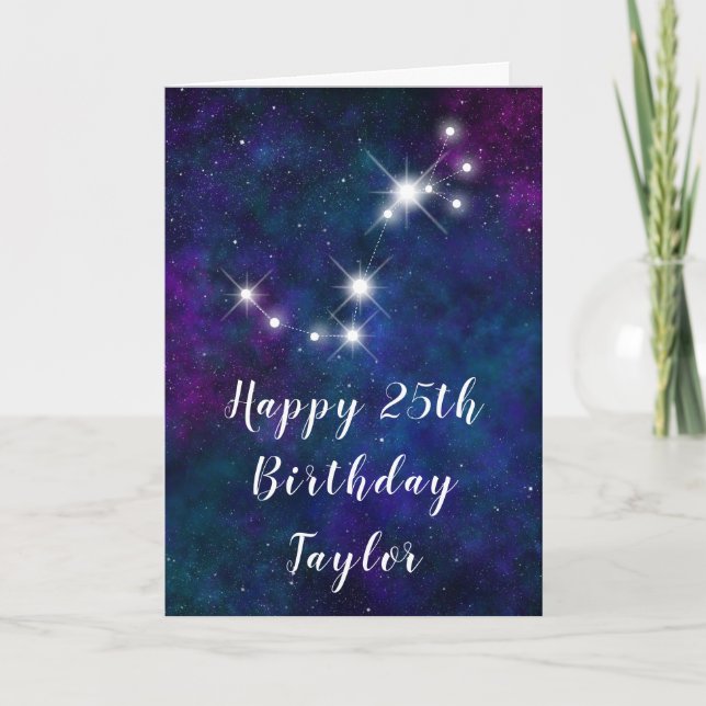 Carte Scorpio Zodiac Constellation Joyeux anniversaire (Devant)
