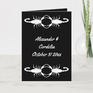 Carte Scorpions Mariages blancs gothiques personnalisés