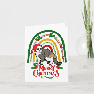 Carte Scottish Fold Cat Joyeux Noël