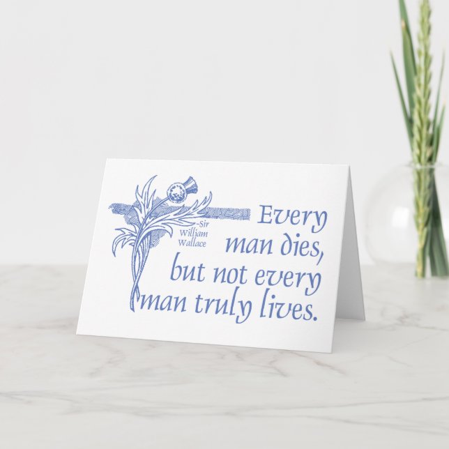 Carte Scottish Quota, sir William Wallace, Thistle Card (Devant)