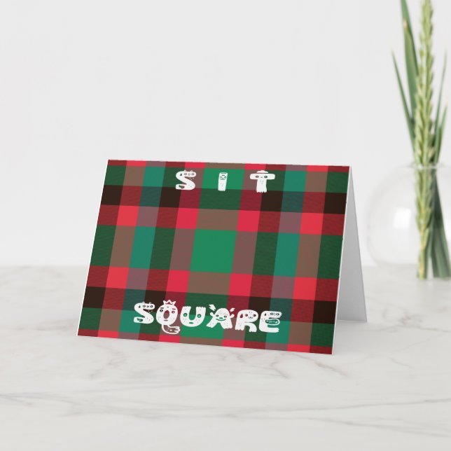 Carte Scottish Royal À damiers Tartan Plaid avec texte (Devant)