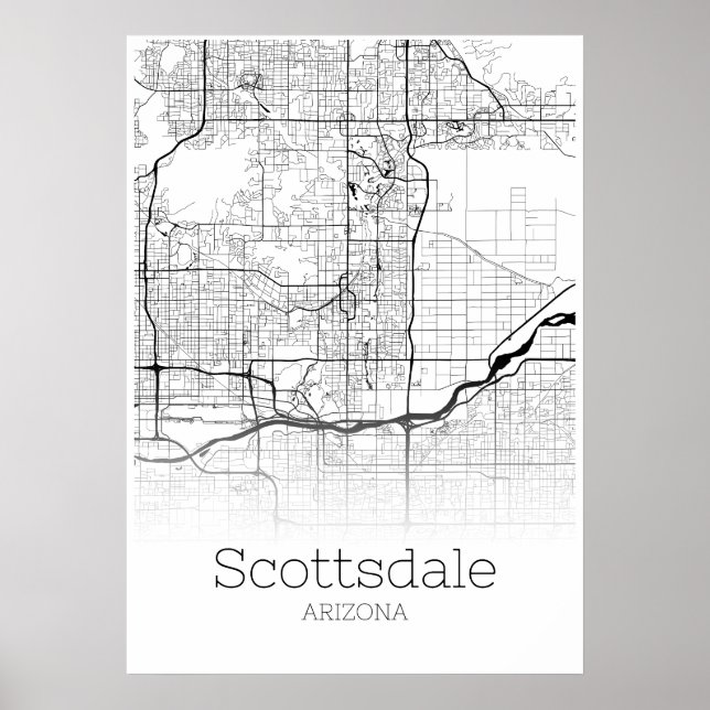 Carte Scottsdale - Arizona - Poster de carte de vi (Devant)
