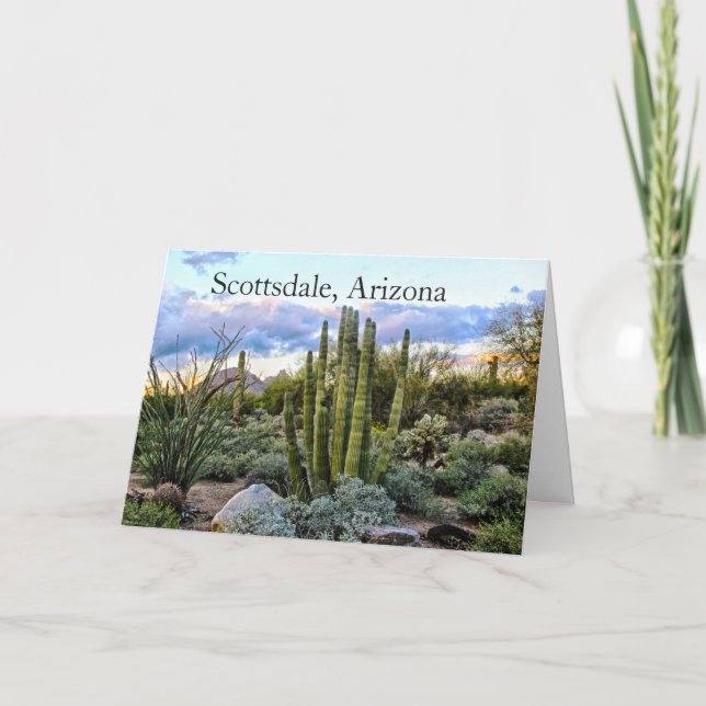 Carte Scottsdale Succulent Sunset (Devant)