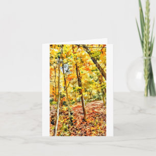Carte Scout Lake Park en Automne Aquarelle Informatique