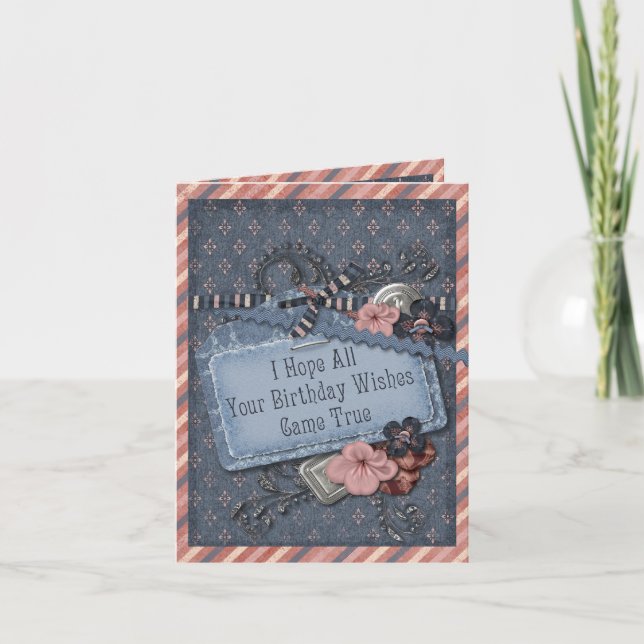 Carte Scrapbook Anniversaire tardif (Devant)