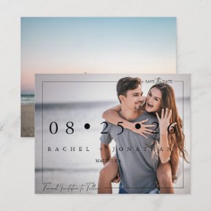 Carte Script 2 Photo Enregistrez la date