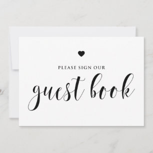 Carte Script Black Bold S'Il Vous Plaît Signer Notre Liv