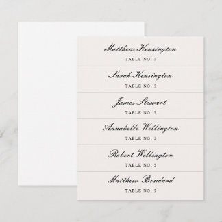 Carte Script de calligraphie Nom personnalisé Mariage Ca