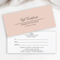 Script élégant | Certificat cadeau d'entreprise