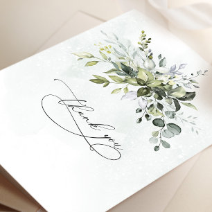 Carte Script minimaliste Merci