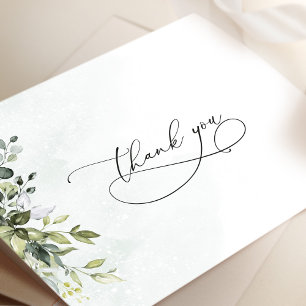 Carte Script minimaliste Merci