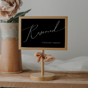Carte Script minimaliste Whimsical   Panneau réservé noi