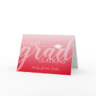 Script moderne Red Graduation Félicitations