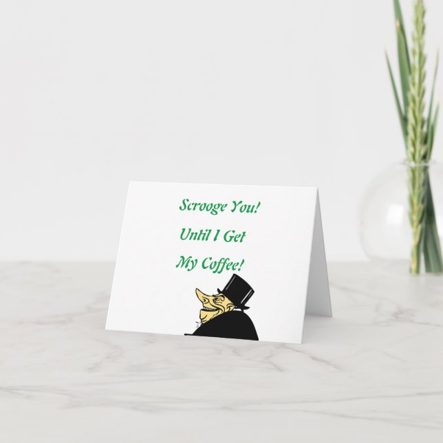 Carte Scrooge Toi ! Mignon, dessin animé, voeux de Noël (Devant)