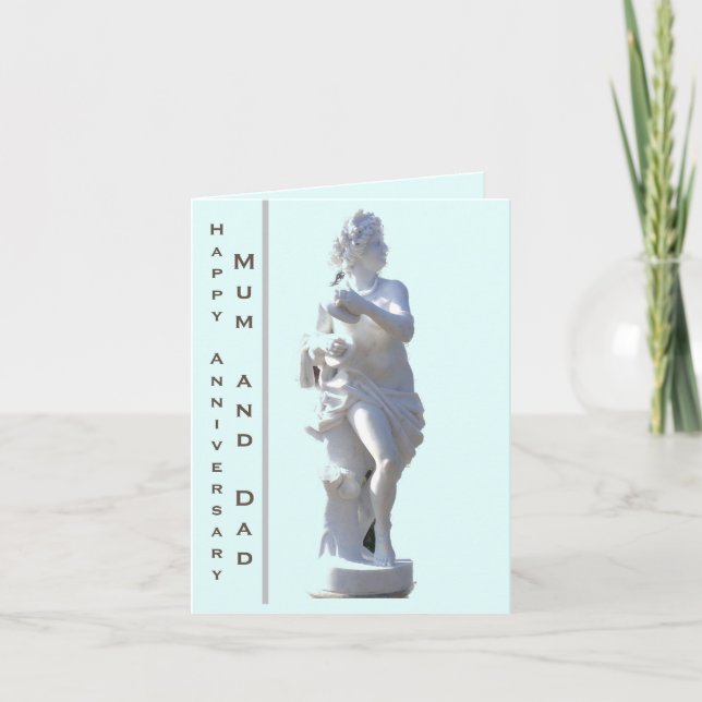 Carte Sculpture du 27e anniversaire modifiable (Devant)