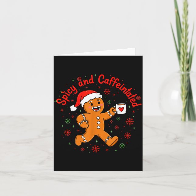 Carte Scy And Caffeinated Coffee Men Women Gingerbread C (Devant)