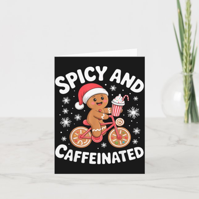 Carte Scy And Caffeinated Gingerbread Funny Coffee Chris (Devant)