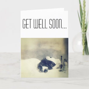 Carte Se Bien Bientôt (Chat Malade)