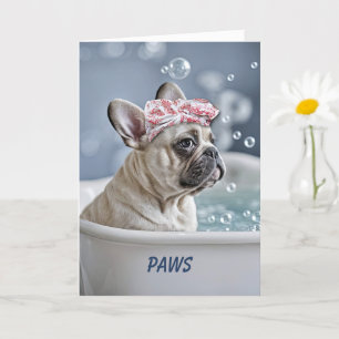 Carte Se sentir mieux mignon Français Français Bull Dog