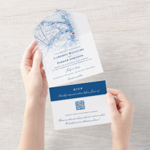 Carte Sea Bright New Jersey Élégant Mariage de la