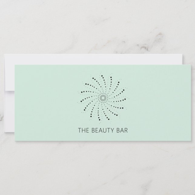 Carte Seafoam Abstrait Fleur Élégant certificat cadeau (Devant)