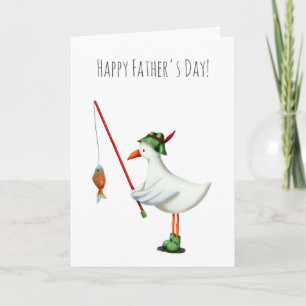 Carte Seagull Fishing Happy Fête des pères Salutation