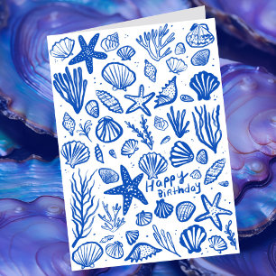 Carte Seashells Beach Shells Ocean Joyeux anniversaire