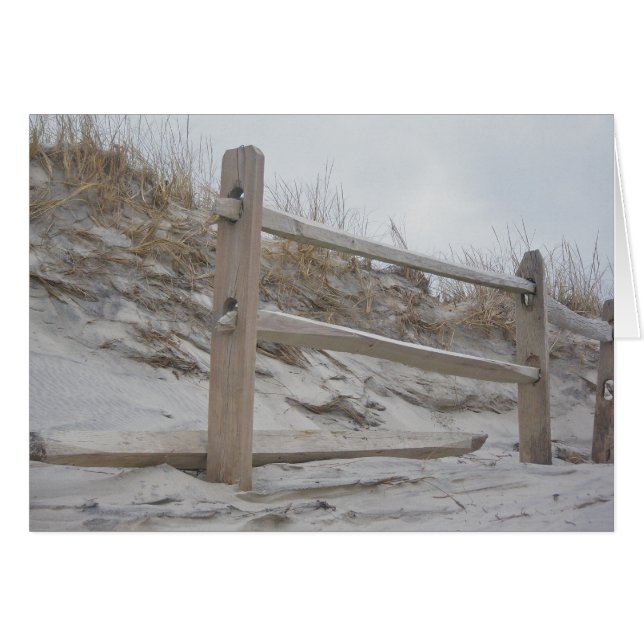 Carte Seaside Fence & Dunes (Devant Horizontal)