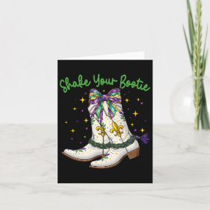 Carte Secouez Vos Bootie Mardi Gras Bottes
