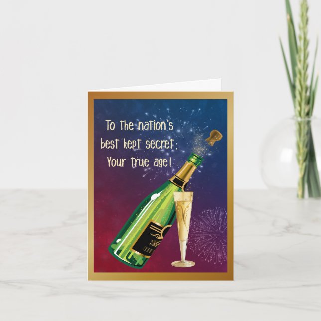 Carte Secret Age Birthday (Devant)