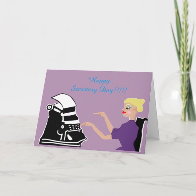 Carte Secrétaire heureux Day (Devant)