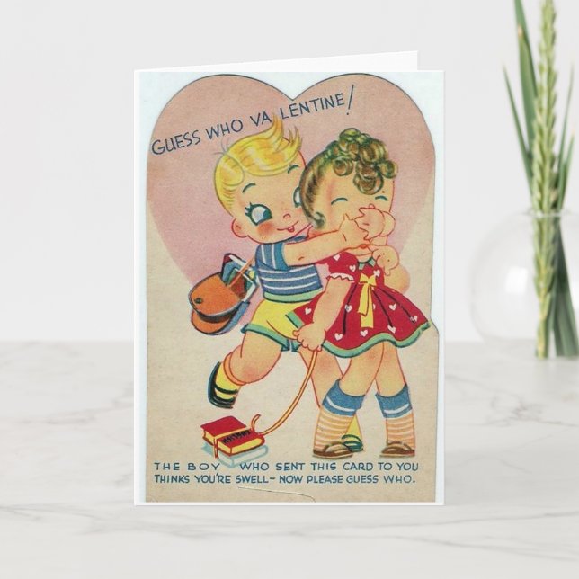 Carte secrète vintage de Saint Valentin (Devant)