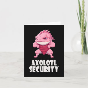 Carte Sécurité Axolotl Drôles Muscles Axolotl Mignon Hal