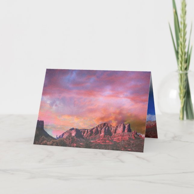 Carte SEDONA ARIZONA Red Rock Sunset (Devant)