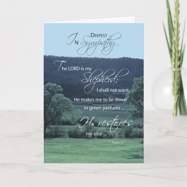Carte Seigneur est Mon Pasteur, Religieux, Sympathie chr (Devant)