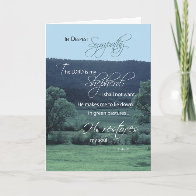 Carte Seigneur est Mon Pasteur, Religieux, Sympathie chr (Devant)